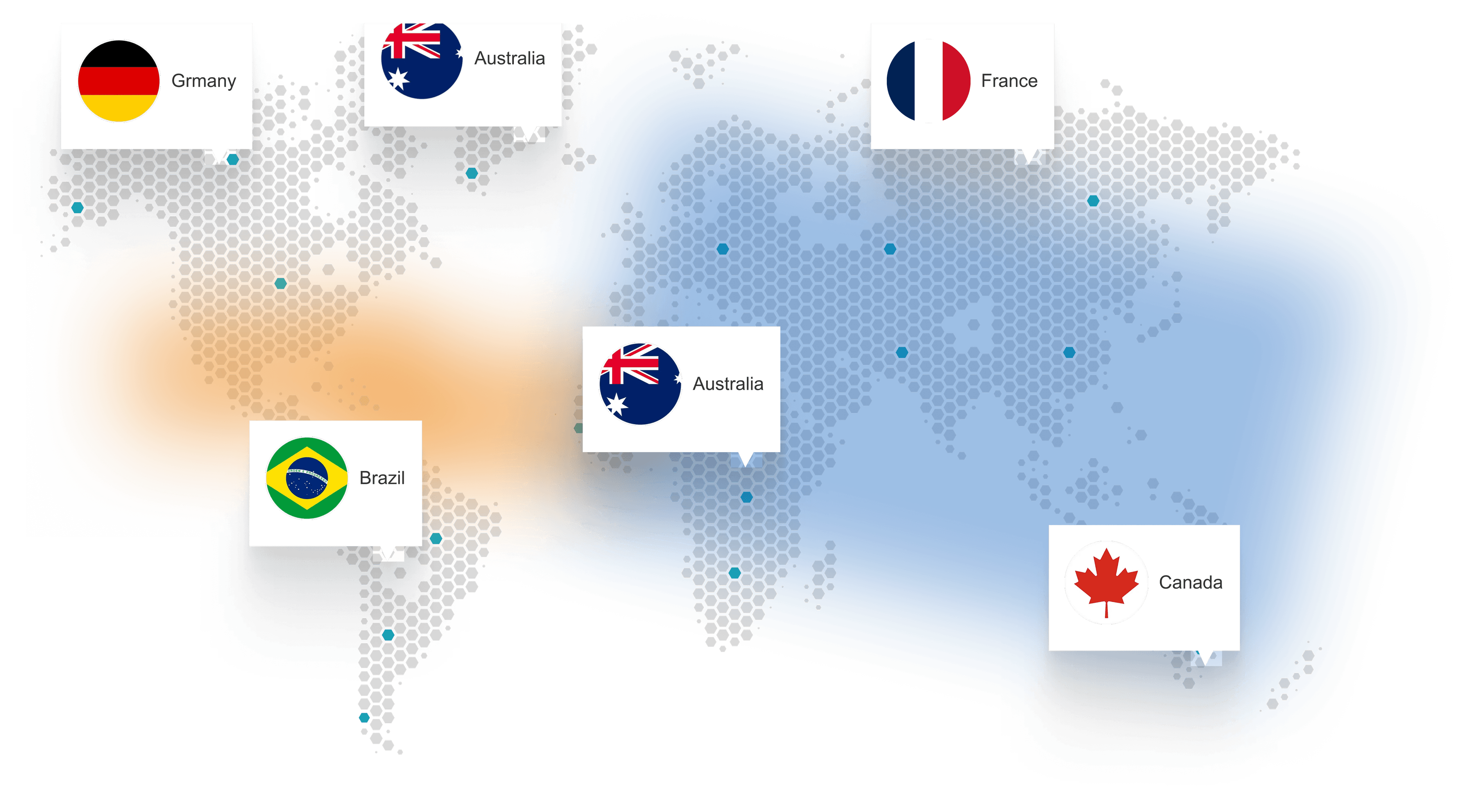 Veritasq global compliance coverage across Germany, Australia, France, Brazil, and Canada